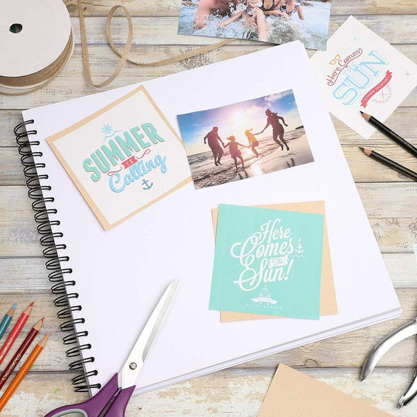 Hardcover Scrapbook Album (12 x 12 Inches, White, 40 Sheets) Paper Junkie