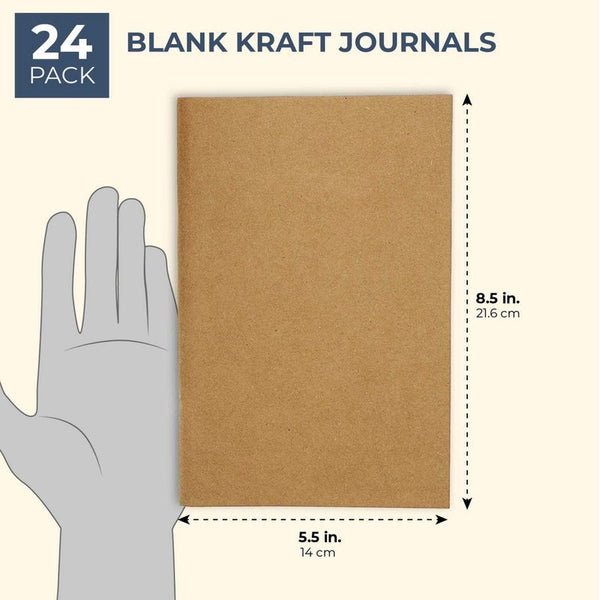 48 Pack Kraft Paper Notebooks Bulk, H5 Lined Journals for Writing,  Students, Office, Travelers (80 Pages)