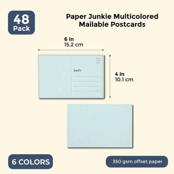 Paper Junkie 50 Pack Blank Postcards For Mailing, Watercolor