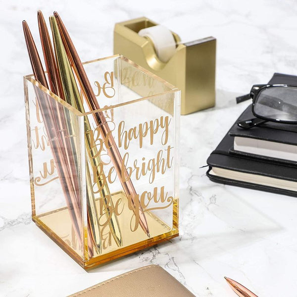 Bamboo Wood Desk Organizer with 7 Compartments (8 x 7.5 in