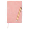 Pink Faux Leather Notebook with Pen, 200 Pages A5 Lined Journal for Women (5.7 x 8.3 in)