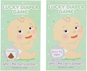 Paper Junkie Baby Shower Scratch Cards, Diaper Game – Set of 60, Gender Neutral