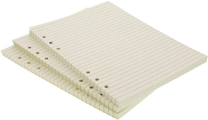 Paper Junkie Beige Reinforced College Ruled Filler Paper – 80 Sheets, Pack of 3