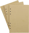 6 Ring Kraft Filler Paper (A5 Size, 3-Pack, 80 Sheets)