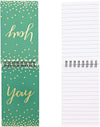 Yay Confetti Spiral-Bound Notebooks with Gold Foil (5.3 x 3 in, 3 Colors, 12 Pack)
