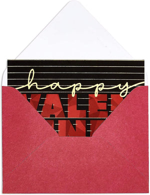 Mini Valentine's Cards with Envelopes and Stickers, 6 Designs (24 Pack)