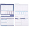 Project File Folders with Tabs and Notes Section, Letter Size, 6 Blue Grey Geometric Colors (12 Pack)