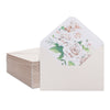 A1 Ivory Invitation Envelopes with Floral Liner for Weddings, Birthday (50 Pack)