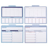 Project File Folders with Tabs and Notes Section, Letter Size, 6 Blue Grey Geometric Colors (12 Pack)