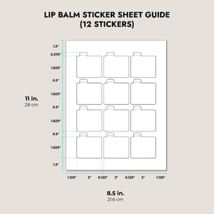 240 Pack Printable Lip Balm Labels for Tubes, Bulk Customizable Stickers for Containers (20 Sheets, 2.15x2.15 in)