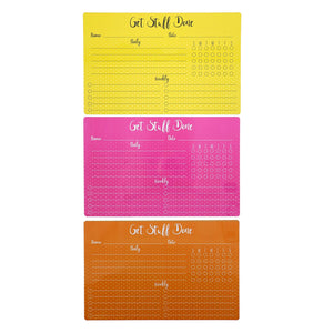 6 Pack Dry Erase Chore Chart for Kids in 6 Colors, Weekly and Daily (12 x 7.5 In)
