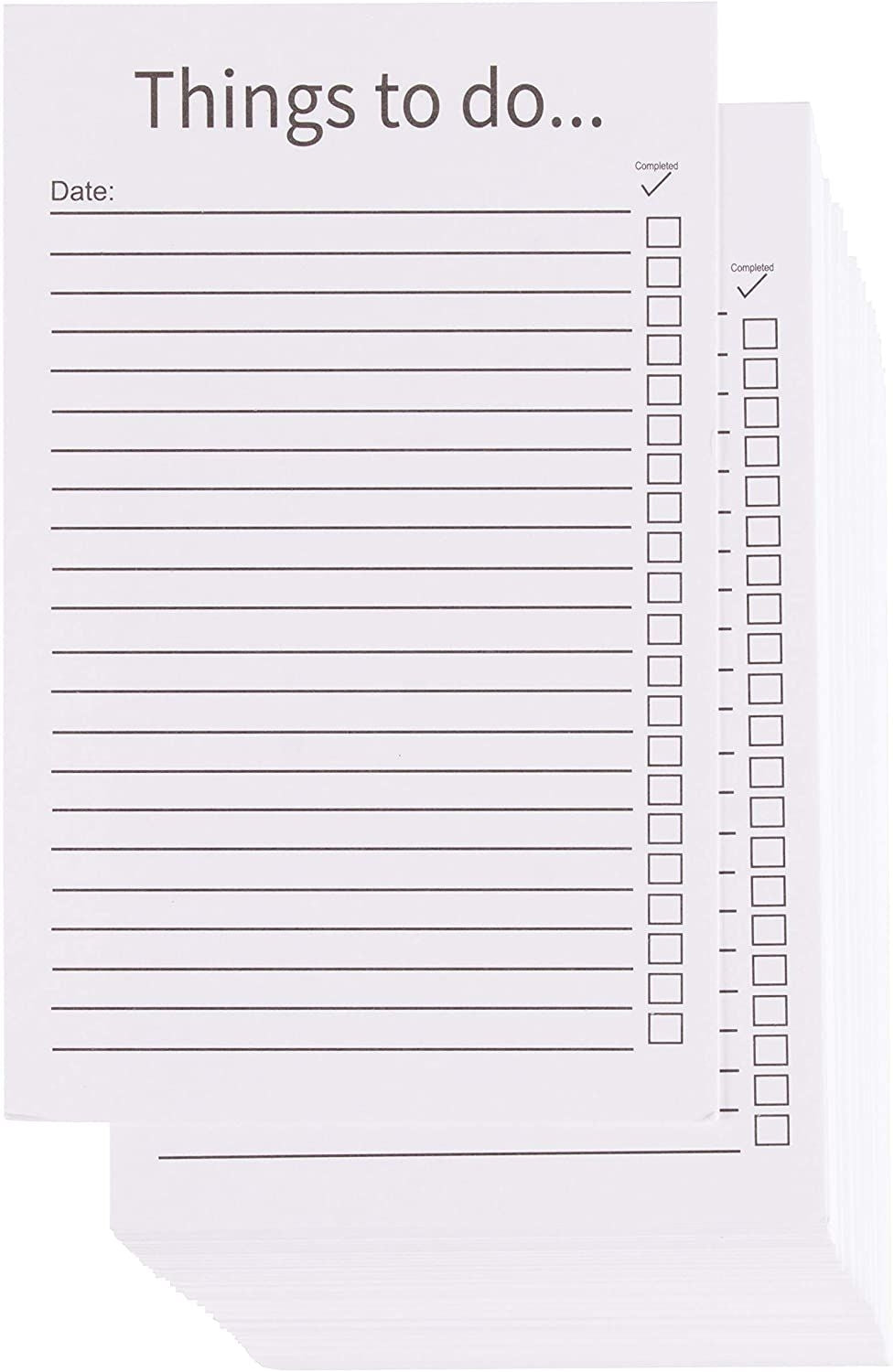 To-Do Task Cards - 200-Pack Things to Do Index Card, Thick Cardstock, Everyday Checklist Vertical Card, Double Sided, White Cardstock Paper, 3.2 x 5.1 Inches