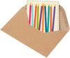 12-Pack Wooden Happy Birthday Cards, 3 Colorful Designs, Envelopes Included, 3 X 5 inches