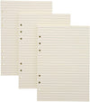 Paper Junkie Beige Reinforced College Ruled Filler Paper – 80 Sheets, Pack of 3