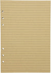 6 Ring Kraft Filler Paper (A5 Size, 3-Pack, 80 Sheets)