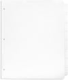 Binder Dividers with Tabs, White (12 Sets)