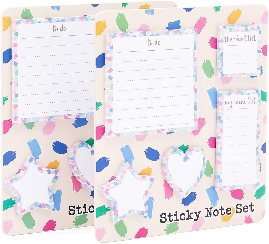 Pastel To Do Sticky Notes Set, 300 Sheets Per Memo Pad, 5 Sizes (10 Pieces)