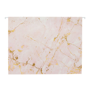 12 Pack White and Pink Decorative Hanging File Folders with 1/5 Tab for Filing Cabinet, Gold Foil Marble Design (11.75 x 9 In)
