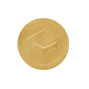 2021 Graduation Invitation Envelope Seals, Matte Gold Foil Stickers (1 In, 200 Pack)
