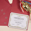 Red Diploma Cover for Graduation, Certificate Holder with Gold Foil Print (11.2 x 8.8 In, 12 Pack)