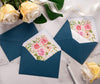 Floral Envelopes for Invitations and Greeting Cards (Blue, 3 x 5 in, 50-Pack)
