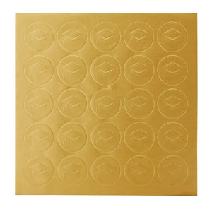 2021 Graduation Invitation Envelope Seals, Matte Gold Foil Stickers (1 In, 200 Pack)
