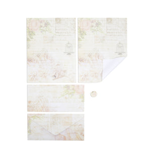 Vintage Floral Letter Writing Stationery Paper and Envelopes Set (60 Sheets)