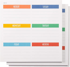 Weekly Paper Planner to Do Memo Mousepad (7.5 x 7.5 in, 3 Pack)