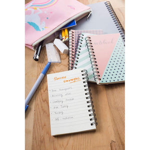 Paper Junkie 12-Pack 3 x 5 Inch Ruled Spiral Pocket Notebooks, Wirebound Small Journals, 3 Cute Designs, 50 Sheets Each