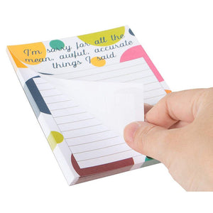 Funny Sarcastic Notepads - 4-Pack Memo Note Pads for Work and Office, Novelty Gag Gift for Adult, Coworker, 4 Assorted Punchlines, 50 Sheets Each, 4 x 5.2 Inches