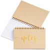 Paper Junkie 6-Pack Top Bound Spiral Notepads for Wedding, Bridal Party Favors, Note Taking, to-Do Lists, Gold Foil Accent Design, Hard Cover, 60 Sheets, 6.5 x 5 Inches