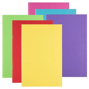 Blank Book - 12-Pack Colorful Notebooks, Unlined Plain Travel Journals for Students, Kids Diaries, Creative Writing Projects, 6 Assorted Colors, 5.5 x 8.5 Inches, Half Letter Size, 24 Sheets