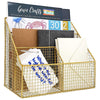 Gold Mail Organizer with 4 Compartments (11.5 x 7 in.)