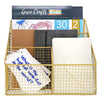 Gold Mail Organizer with 4 Compartments (11.5 x 7 in.)