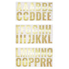 Large Gold Foil Letter Wall Stickers, Arts and Craft Supplies (2 x 2.5 in, 74 Pieces)