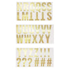 Large Gold Foil Letter Wall Stickers, Arts and Craft Supplies (2 x 2.5 in, 74 Pieces)