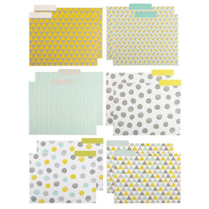 File Folders with Geometric Design, Letter Size (9.5 x 11.5 Inches, 12 Pack)