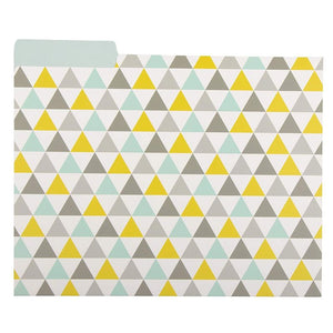 File Folders with Geometric Design, Letter Size (9.5 x 11.5 Inches, 12 Pack)