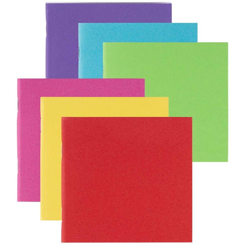 Paper Junkie 48 Pack Colorful Blank Books, Bulk, Mini Notebooks for Kids,  Small Notepads Journals for Drawing, Writing, 6 Colors, 4x4 In