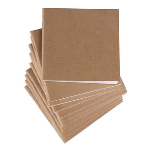 Mini Kraft Paper Blank Notebook Journals, 24 Sheets Each (4.1 x 4.2 In, 48 Pack)
