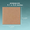 Mini Kraft Paper Blank Notebook Journals, 24 Sheets Each (4.1 x 4.2 In, 48 Pack)