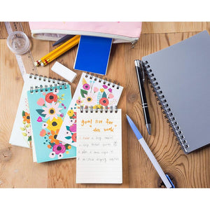 Spiral Notepads with Floral Design (3 x 5 Inches, 12-Pack)