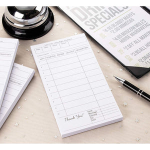 Guest Checks - 10-Pack Waiter Pads, Perfect for Bars, Cafés and Restaurant Orders - Waitress Accessories, 100 Sheets Each Pad, 4 x 7.5 Inches