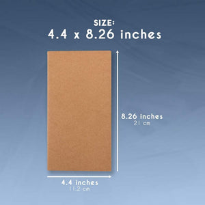 Kraft Paper Notebook, Blank Lined Journal (4 x 8 in, 12 Pack)
