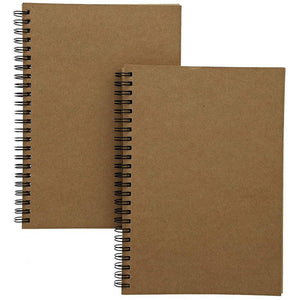 Paper Junkie Undated Daily Weekly Monthly Planner Kraft, 8.5 x 6 Inches (2 Pack)