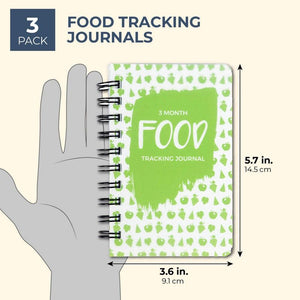 90 Day Meal Tracker Pocket Food Journal for Weight Loss (5 x 3.5 In, 3 Pack)