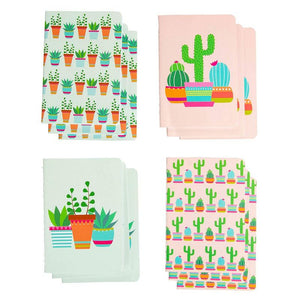 Paper Junkie Mini Cactus Journal Notebooks, Party Favors (3.5 x 5 Inches, 12-Pack)
