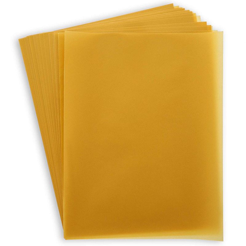 Paper Junkie 50-Sheets Gold Vellum Paper for Card Making, Invitations, Scrapbooking, 8.5 x 11 Inches
