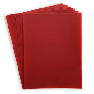 Vellum Paper for Invitations, Arts and Crafts Supplies (Red, 8.5 x 11 in, 50 Sheets)
