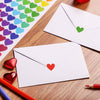 Valentine's Day Heart Stickers for Kids (13 Colors, 36 Sheets)